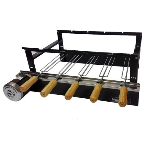 Churrasqueira-rotativa-elétrica,-com-5-espetos,-para-churrasqueira-pré-moldada,-marca-Max-Grill